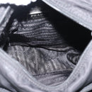 PRADA Shoulder Bag Nylon Black Silver Auth 188514-11