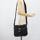 PRADA Shoulder Bag Nylon Black Silver Auth 188514-26
