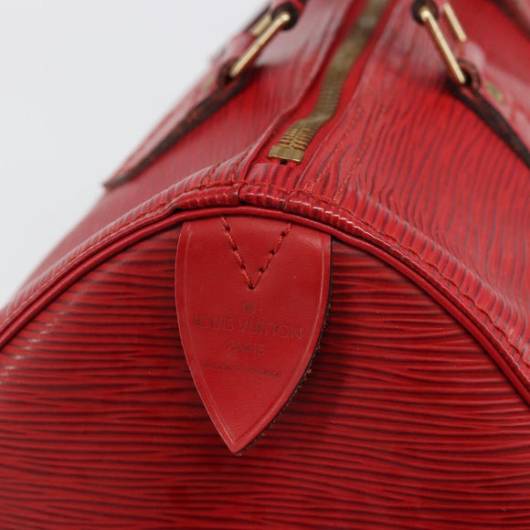 LOUIS VUITTON Epi Speedy 30 Handtas Castilian Rood M43007 LV Auth 188522V
