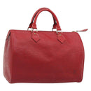 LOUIS VUITTON Epi Speedy 30 Handtas Castilian Rood M43007 LV Auth 188522V-1