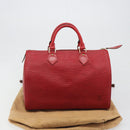 LOUIS VUITTON Epi Speedy 30 Handtas Castilian Rood M43007 LV Auth 188522V-12