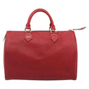LOUIS VUITTON Epi Speedy 30 Handtas Castilian Rood M43007 LV Auth 188522V-13