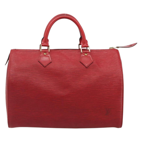 LOUIS VUITTON Epi Speedy 30 Handtas Castilian Rood M43007 LV Auth 188522V