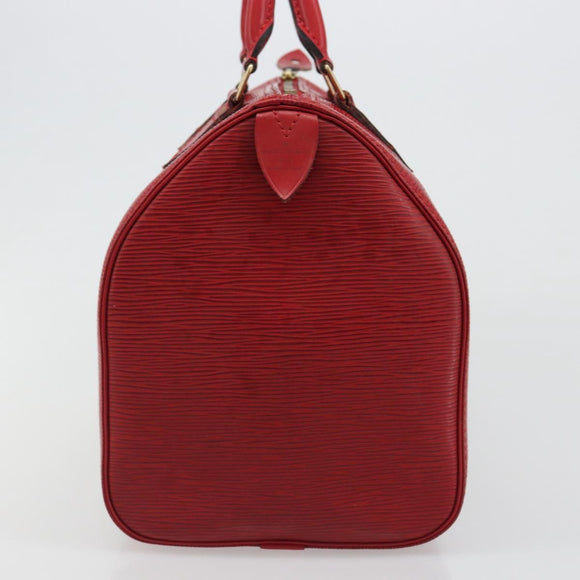 LOUIS VUITTON Epi Speedy 30 Handtas Castilian Rood M43007 LV Auth 188522V