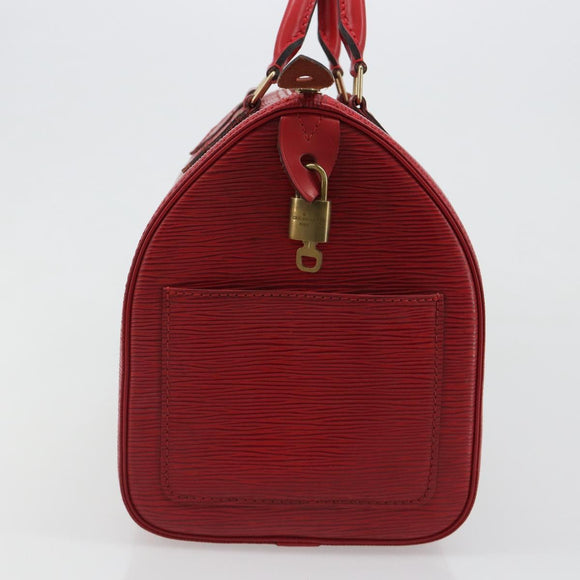 LOUIS VUITTON Epi Speedy 30 Handtas Castilian Rood M43007 LV Auth 188522V