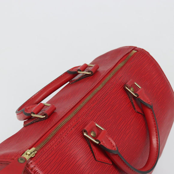 LOUIS VUITTON Epi Speedy 30 Handtas Castilian Rood M43007 LV Auth 188522V