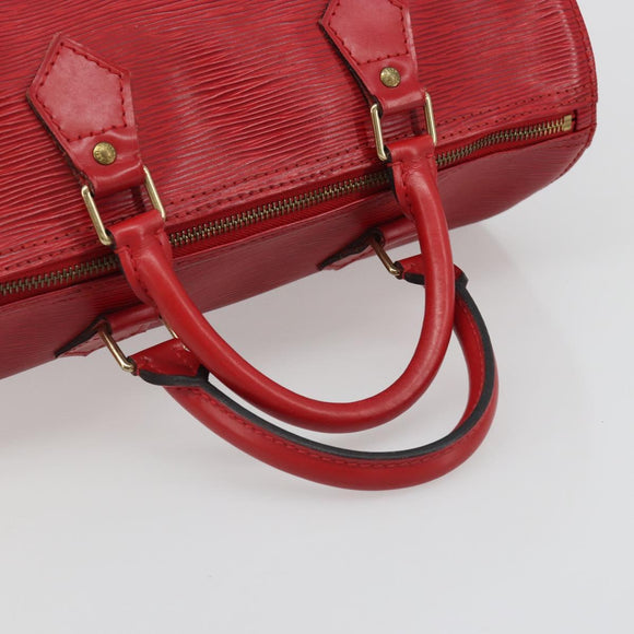 LOUIS VUITTON Epi Speedy 30 Handtas Castilian Rood M43007 LV Auth 188522V