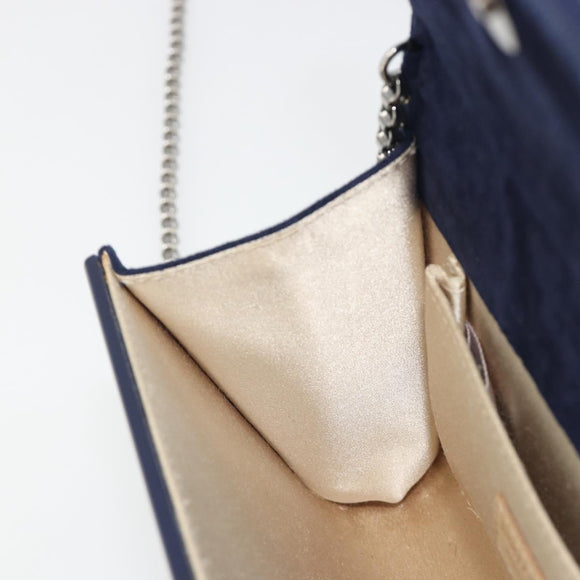 Jimmy Choo Chain Shoulder Bag plastic Navy Auth 188525