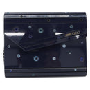 Jimmy Choo Chain Shoulder Bag plastic Navy Auth 188525-13