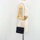 Jimmy Choo Chain Shoulder Bag plastic Navy Auth 188525-21