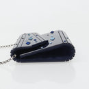 Jimmy Choo Chain Shoulder Bag plastic Navy Auth 188525-4