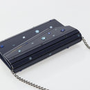 Jimmy Choo Chain Shoulder Bag plastic Navy Auth 188525-6