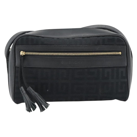 GIVENCHY Shoulder Bag Canvas Black Auth 188526