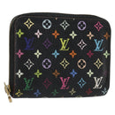 LOUIS VUITTON Multicolor Zippy Coin Purse Black M93740 LV Auth 188528A-1