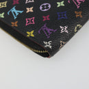 LOUIS VUITTON Multicolor Zippy Coin Purse Black M93740 LV Auth 188528A-16