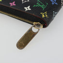 LOUIS VUITTON Multicolor Zippy Coin Purse Black M93740 LV Auth 188528A-8