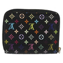 LOUIS VUITTON Multicolor Zippy Coin Purse Black M93740 LV Auth 188528A-2