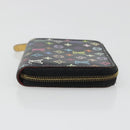 LOUIS VUITTON Multicolor Zippy Coin Purse Black M93740 LV Auth 188528A-3