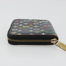 LOUIS VUITTON Multicolor Zippy Coin Purse Black M93740 LV Auth 188528A-4
