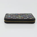 LOUIS VUITTON Multicolor Zippy Coin Purse Black M93740 LV Auth 188528A-5
