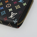 LOUIS VUITTON Multicolor Zippy Coin Purse Black M93740 LV Auth 188528A-7