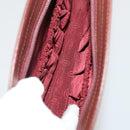 CARTIER Clutch Bag Leather 5 Set Bordeaux Gold Auth 188529-27