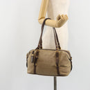 PRADA Shoulder Bag Shoulder Bag Canvas Beige Auth 188534SAV-26
