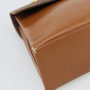 LOEWE Velazquez Hand Bag Leather Brown Gold Auth 188539-14