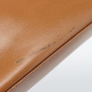 LOEWE Velazquez Hand Bag Leather Brown Gold Auth 188539-10