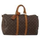LOUIS VUITTON Monogram Keepall Bandouliere 45 Boston Bag M41418 LV Auth 188540-1