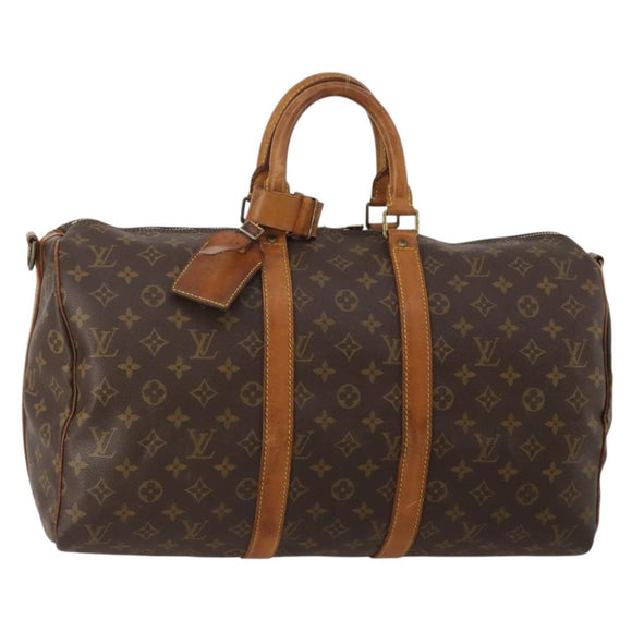 LOUIS VUITTON Monogram Keepall Bandouliere 45 Boston Bag M41418 LV Auth 188540