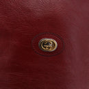 GUCCI Shoulder Bag Leather Red Silver 598086 Auth 188541V-17