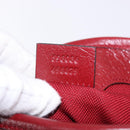 GUCCI Shoulder Bag Leather Red Silver 598086 Auth 188541V-11