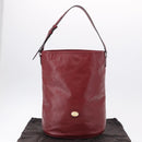 GUCCI Shoulder Bag Leather Red Silver 598086 Auth 188541V-12