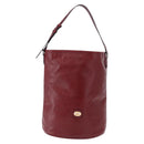 GUCCI Shoulder Bag Leather Red Silver 598086 Auth 188541V-13