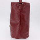 GUCCI Shoulder Bag Leather Red Silver 598086 Auth 188541V-3