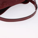 GUCCI Shoulder Bag Leather Red Silver 598086 Auth 188541V-7