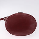 GUCCI Shoulder Bag Leather Red Silver 598086 Auth 188541V-5