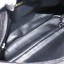 BALLY Chain Shoulder Bag Leather Black Gold Auth 188542-11
