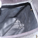 BALLY Chain Shoulder Bag Leather Black Gold Auth 188542-19