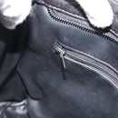 BALLY Chain Shoulder Bag Leather Black Gold Auth 188542-21
