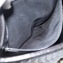 BALLY Chain Shoulder Bag Leather Black Gold Auth 188542-12