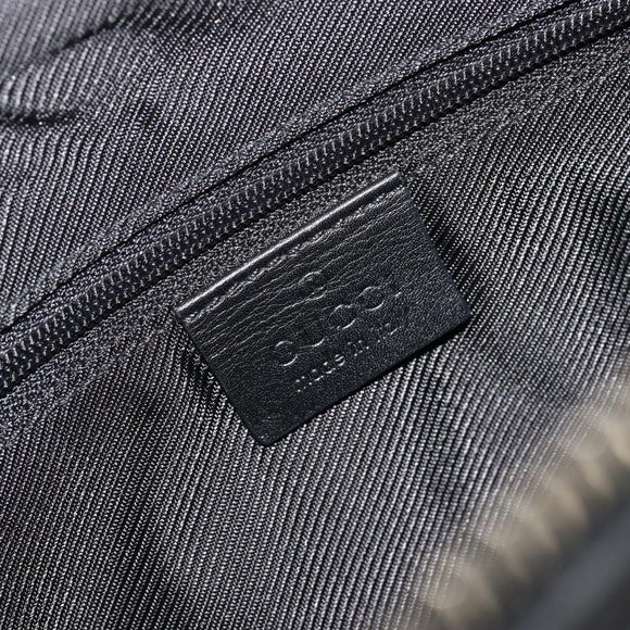 GUCCI GG Canvas Shoulder Bag Black Gold 001 4299 1669 Auth 188543A