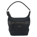 GUCCI GG Canvas Shoulder Bag Black Gold 001 4299 1669 Auth 188543A-13