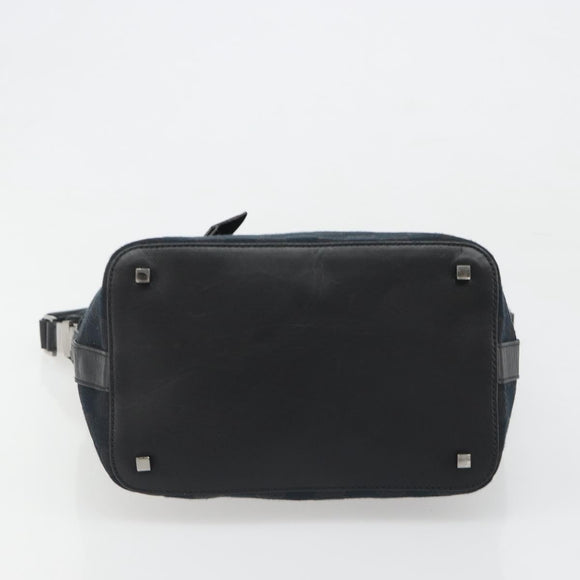 GUCCI GG Canvas Shoulder Bag Black Gold 001 4299 1669 Auth 188543A