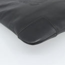 LOEWE Anagram Shoulder Bag Leather Black Silver Auth 188544A-16