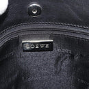 LOEWE Anagram Shoulder Bag Leather Black Silver Auth 188544A-10
