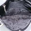 LOEWE Anagram Shoulder Bag Leather Black Silver Auth 188544A-11