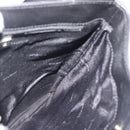 LOEWE Anagram Shoulder Bag Leather Black Silver Auth 188544A-17