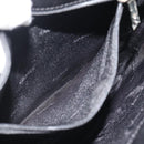 LOEWE Anagram Shoulder Bag Leather Black Silver Auth 188544A-20